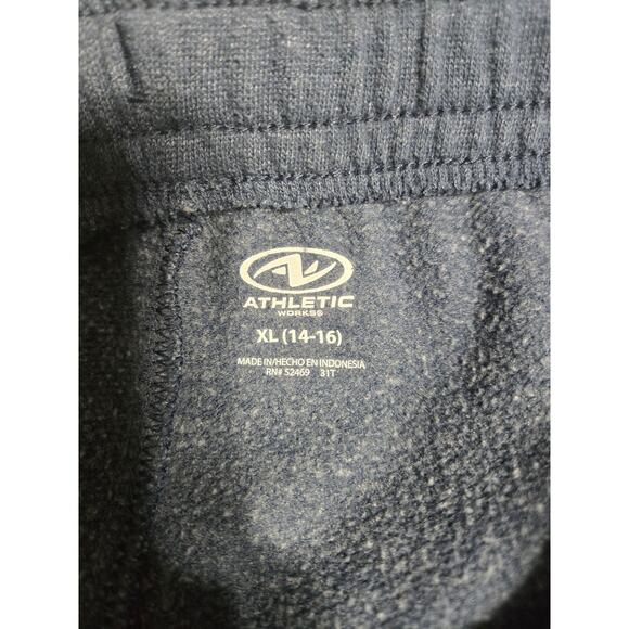 Athletic works xl 14-16 kids blue jogger style sweatpants - Picture 5 of 7